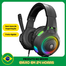 Fone De Ouvido Headset Gamer Rgb Led Pc Computador Vídeogame