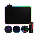 Mouse Pad  RGB 12 Cores preto 25x35cm x 4mm 12 Modos de Iluminação a Pronta Entrega Nacional