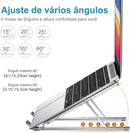 Suporte Premium para Notebook em Alumínio – Ajuste em 6 Níveis, Dobrável e Antiderrapante