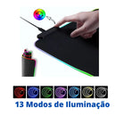 Mouse Pad  RGB 12 Cores preto 25x35cm x 4mm 12 Modos de Iluminação a Pronta Entrega Nacional