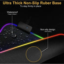 Mouse pad Gamer Led Rgb Preto Grande 80x30cm Usb