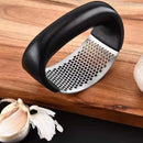 Manual Inox Garlic Kneading with Ergonomic Cable-Easy to Clean Practical Garlic Shredder for Kitchen