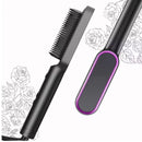 Portable Electric Straighthering Brush with Burn-Burning Bristles Temperature Adjustment Ergonomic Design Ideal for Straight Hair