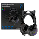 Gamer Headset RGB Pro Wired Drivers 40mm 2m Omnidirectional Microphone Comfort Compatible With PC And Consoles