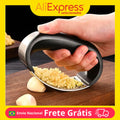 Manual Inox Garlic Kneading with Ergonomic Cable-Easy to Clean Practical Garlic Shredder for Kitchen