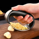 Manual Inox Garlic Kneading with Ergonomic Cable-Easy to Clean Practical Garlic Shredder for Kitchen