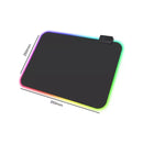 Mouse Pad  RGB 12 Cores preto 25x35cm x 4mm 12 Modos de Iluminação a Pronta Entrega Nacional