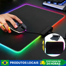 Mouse Pad  RGB 12 Cores preto 25x35cm x 4mm 12 Modos de Iluminação a Pronta Entrega Nacional