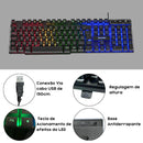 Teclado Gamer Semi Mecânico Led Rgb Abnt2 Usb Pc Ps4 Xbox