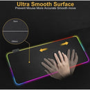 Mouse pad Gamer Led Rgb Preto Grande 80x30cm Usb