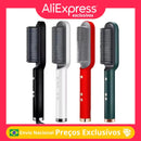 Portable Electric Straighthering Brush with Burn-Burning Bristles Temperature Adjustment Ergonomic Design Ideal for Straight Hair