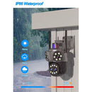 Câmera Wifi PTZ 4 Lentes e Rastreamento Automático IP66 3D Visão Noturna KP-CA243