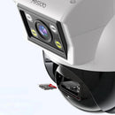 Brazil Outdoor Wireless Security IP Camera 4K 8MP HD Dual Lens External Wifi PTZ Camera Auto Tracking Street Surveillance Camera