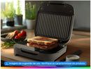750W Non-Stick Click - 110V Black Cadence Grill Sandwiches