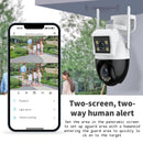 Brazil Outdoor Wireless Security IP Camera 4K 8MP HD Dual Lens External Wifi PTZ Camera Auto Tracking Street Surveillance Camera