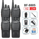 2/4PCS Baofeng BF-888S V2 Walkie Talkie Dual Band Portable Long Range UHF 400-470MHz USB/EU/US Ham Two Way Radio for Hunting