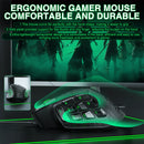 SOLAKAKA SM809 Wired Gaming Mouse PAW3311 Programmable Macro 16 Side Buttons RGB Ergonomic MMO Mouse Gamer 22800DPI