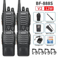 2/4PCS Baofeng BF-888S V2 Walkie Talkie Dual Band Portable Long Range UHF 400-470MHz USB/EU/US Ham Two Way Radio for Hunting
