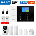 PGST Residential Tuya Smart Gsm Wifi Alarm System for Home Wireless Security Alarm House Smart Life App Control work with ALexa