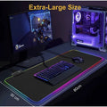 Mouse pad Gamer Led Rgb Preto Grande 80x30cm Usb