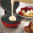 Multi functional mini waffle maker with non stick surface, suitable for quick breakfast, snacks and desserts