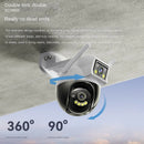 Brazil Outdoor Wireless Security IP Camera 4K 8MP HD Dual Lens External Wifi PTZ Camera Auto Tracking Street Surveillance Camera