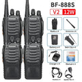 2/4PCS Baofeng BF-888S V2 Walkie Talkie Dual Band Portable Long Range UHF 400-470MHz USB/EU/US Ham Two Way Radio for Hunting