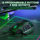 SOLAKAKA SM809 Wired Gaming Mouse PAW3311 Programmable Macro 16 Side Buttons RGB Ergonomic MMO Mouse Gamer 22800DPI